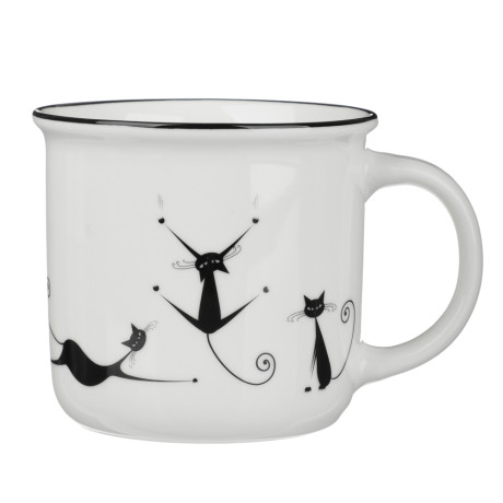 Кружка тм MILLIMI Фитнес, 350мл, фарфор, 4 дизайна