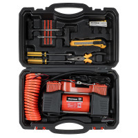 ЕРМАК Набор 12 предметов с 2-х поршневым компрессором 12В, 60л/мин, 180Вт