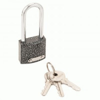 Замок навес Апекс PD-01-32-L чугун, Ш32*В84мм, удлин. дуж d=5мм автомат, 3анг кл, защ.кольца (72,6)