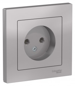 Systeme Electric AtlasDesign роз. СУ 1 мест. алюм. (пл.осн.) ATN000340 (10!)