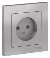 Systeme Electric AtlasDesign роз. СУ 1 мест. алюм. (пл.осн.) ATN000340 (10!)