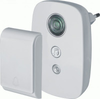 Navigator звонок беспроводной 150м, 29 мел-й 220V полиф-я, бел., кнопка IP47 NDB-D-AC02-1V1-WH 61270