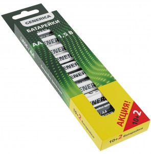 Э/п GENERICA LR6/316/AA BOX12 (10+2) ПРОМО ABT-LR06-ST-B12-G (цена за уп-ку)