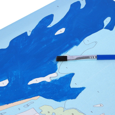 ХОББИХИТ Картина по номерам, комплект (основа, акриловые краски, кисть), 30х40см, 10 дизайнов