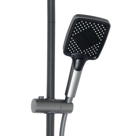 СоюзКран Душ сист с цинк смесит (картридж 35мм), верх 1 реж 300*200мм, ручн 3 реж 105*125мм, графит