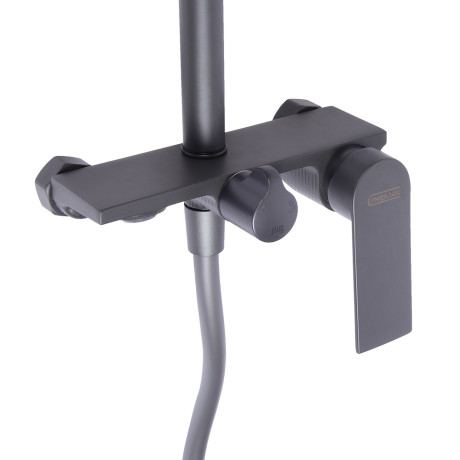 СоюзКран Душ сист с цинк смесит (картридж 35мм), верх 1 реж 300*200мм, ручн 3 реж 105*125мм, графит