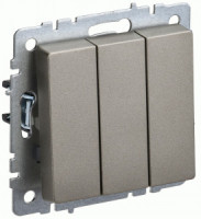 IEK BRITE мех. выкл. СУ 3 кл. 10А ВС10-3-0-БрШ шампань BR-V30-0-10-K37