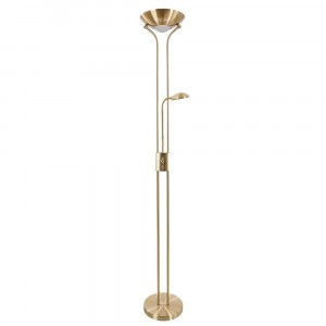 ARTELAMP Торшер св/д 18,5W(2200lm) 3000K 1800x0x0 d250 ПОЛИРОВ МЕДЬ/бел IP20 DUETTO A4329PN-2PB