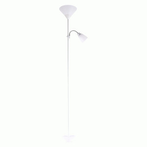 General LOFT св-к напольный торшер 2x60W E27 h=174см 245х195, 100х110 метал/белый 801005