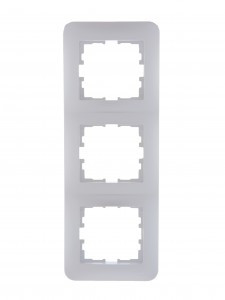 Lezard KARINA LIFE рамка 3 мест. (верт.) б/вст жемчужно-бел. перламутр (ABS) 708-3000-153