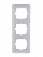 Lezard KARINA LIFE рамка 3 мест. (верт.) б/вст жемчужно-бел. перламутр (ABS) 708-3000-153