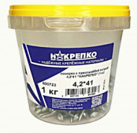 Саморез с прессшайбой острый 4,2*41 (ведро 1кг, цена за ведро) НАКРЕПКО 600723