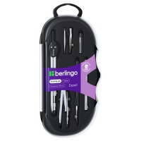 Готовальня Berlingo &quot;Expert&quot;, 7 предметов, циркуль 135мм, пластиковый футляр Арт.231679