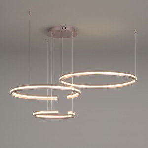 EUROSVET св-к подвес. св/д упр. 160W 8000lm 4K пульт ДУ 1110х900 металл сатин никель Gap 90180/3