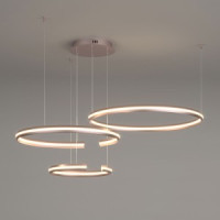 EUROSVET св-к подвес. св/д упр. 160W 8000lm 4K пульт ДУ 1110х900 металл сатин никель Gap 90180/3