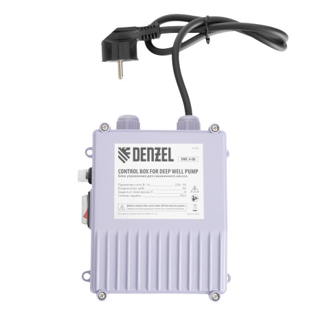 Скважинный насос DWC-4-80, центробежный, диаметр 4", 1500 Вт, 5700 л/ч, напор 80 м Denzel