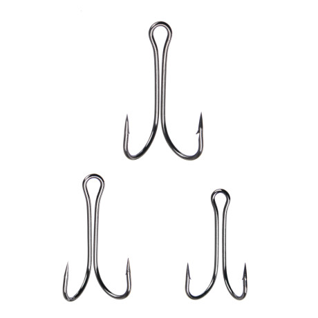Набор крючков двойных тм AZOR FISHING, №4,2,1, черный никель, 10 шт, 3 вида