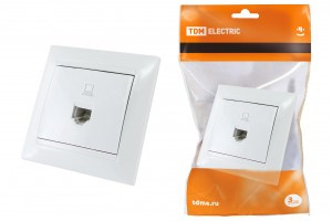 TDM Лама роз. телеф. СУ 1 мест. бел. RJ-45 (10!) SQ1815-0016