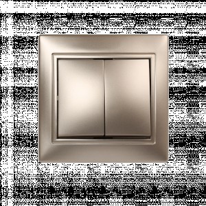 Smartbuy Венера выкл. СУ 2-клавишный 10А шампань,  (SBE-01c-10-SW2-0-c)