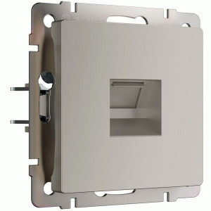 Werkel мех. роз. телеф. СУ 1 мест. RJ-11 (дымчатый) W1281004