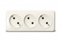 Smartbuy Юпитер роз. ОУ 3 мест. бел. (пласт. осн.) 10A SBE-03w-10-S3-N