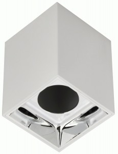 IEK св-к 4112 накл. поворотн. спот GU10 белый/хром пласт.