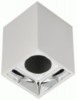 IEK св-к 4112 накл. поворотн. спот GU10 белый/хром пласт.
