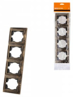 TDM Лама рамка 4 мест. вертикальная старинная бронза SQ1815-0781