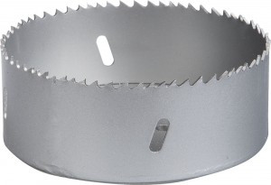 Коронка ЗУБР "ЭКСПЕРТ" биметаллическая, быстрорежущая сталь, глубина сверления до 38мм, d-114мм