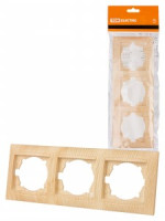 TDM Лама рамка 3 мест. горизонтальная сосна SQ1815-0331