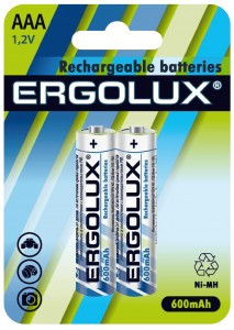 Ак-р Ergolux R03 600mAh Ni-Mh BL2 (24! при заказе с удаленки)