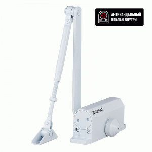 Доводчик дверной БУЛАТ ARCTIC ДД 501/3 A-W (25-85 кг) белый, морозостойкий (10)