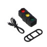SILAPRO Фонарь задний 6.5х2.5см, 3LED, 7 реж., ABS, USB