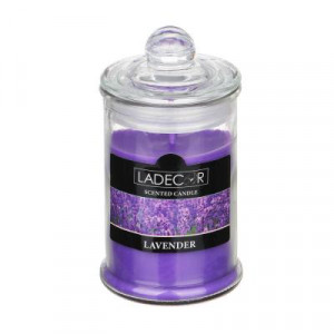 LADECOR Свеча ароматическая в стеклянном подсвечнике с крышкой, парафин, свеча 6x11 см, 6 цветов
