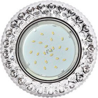 Ecola GX53 H4 LD7009 св-к Круг &quot;Кристалл&quot; подсветка 4K Прозрачный/Хром 40x125 FT53CCEFB (10!)