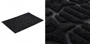 Коврик придверн.влаговпит.рельеф Greek 40*60см,h ворса=0,4см, черн.,п/э,подложка резина 20102 Vortex