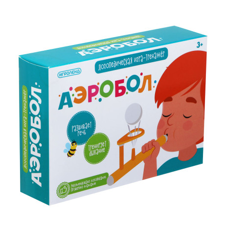 ИГРОЛЕНД Логопедическая игра тренажер "Аэробол", PP, пенопласт, 14х10х4см, 4 цвета