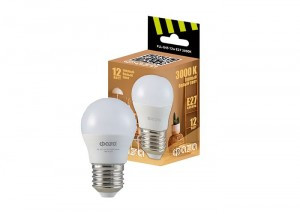 ФАЗА шар G45 E27 12W(740lm) 3000K 2K 45х81 пластик/матовый .5038622