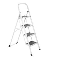 ЕРМАК Стремянка стальная (макс.нагрузка 150кг), 4 ступени, прорезиненные ступени