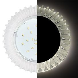 Ecola GX53 H4 LD5361 св-к Стекло Круг мат.стразы Гребенка подсв. 4K Хром-мат 38x126 SN53RCEFB (10!)