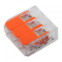 GENERAL клемма СМК 221-413 с рычагом 3х(0,08-4мм2) (уп.100шт, цена за шт) GTER4-03 тип WAGO 800493