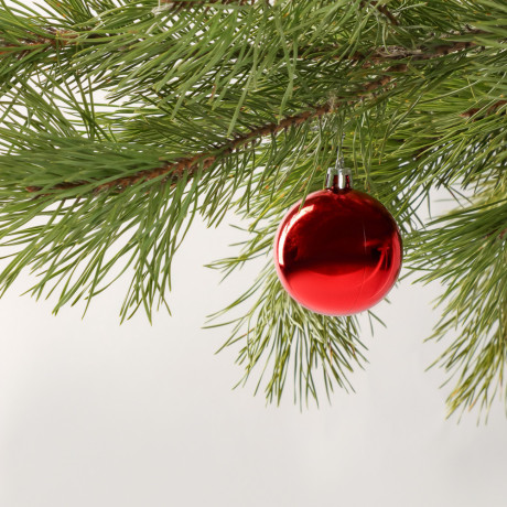 СНОУ БУМ Набор шаров 6шт 6см пластик, красный