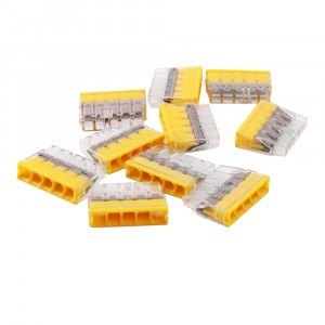 Volsten клемма СМК 2273-205 5х(0,75-2,5мм2) с пастой, 450V 32А (уп.10шт, цена за шт) V02-9W-2273-205