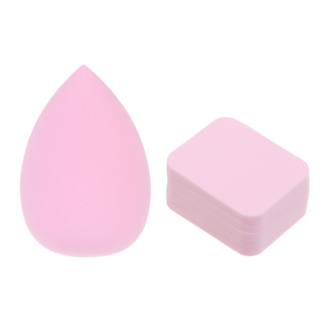 ЮНИLOOK Набор спонжей 6 шт: капля 1шт, плоские 5 шт, полиуретан, 6х4/5,3х4,2см, 6 цветов, ВЗ24-58