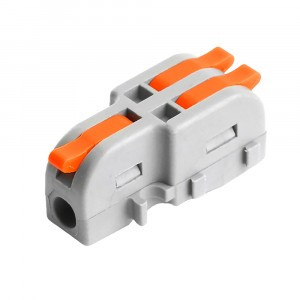 STEKKER клемма СМК разветв. с рычагом супер-компактная LD220-102 1вх/2вых 0,2-4мм2, 32А (DIY 10шт)