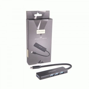USB разветвитель/хаб Атом Type-C шт. 3.1 - 4xUSBгн. 3.0, 0,15 м (шт/гн), черн., 31006