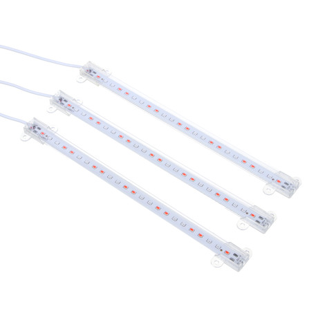 INBLOOM Светильник для растений 3 лампы, 72LED, 25см, 3 реж, таймер, диммер, 12Вт, 12В, 1A, РС