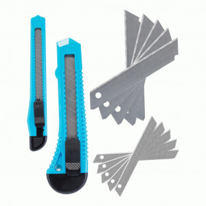 Smartbuy Набор ножей универсальных 10шт, с отлам.лезвием 9мм и 18мм, 2 ножа, 8 лезвий SBT-SKN-2P1