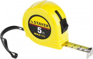 Рулетка STAYER "МASTER" "MaxTape", пластик корпус, 5м/19мм zu34014-05-19