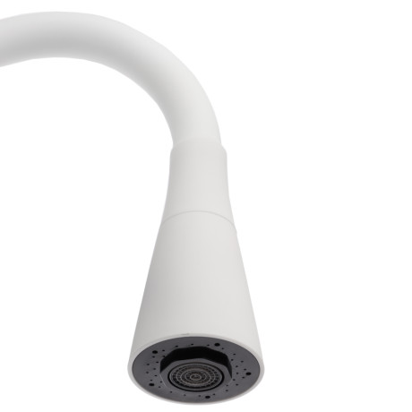 Излив смесителя для кухни, силиконовый, 2 режима, белый